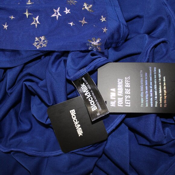 BlackMilk sz M Christmas Star Blue Mini Handkerchief Dress Limited sold out NWT - Picture 8 of 15